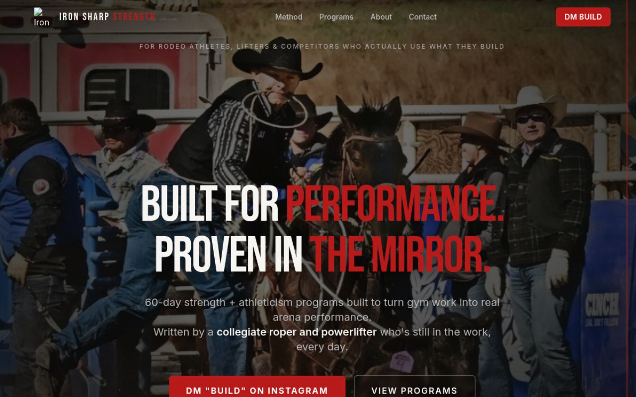 Iron Sharp Strength — website preview